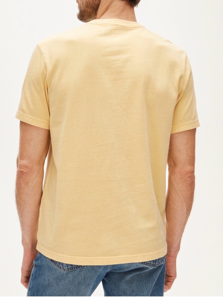 Penmans Vintage Wash Yellow V Neck T Shirt Men’s Medium Casual Cotton Basic Tee